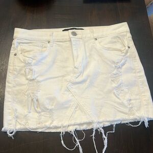 Express white Jean skirt